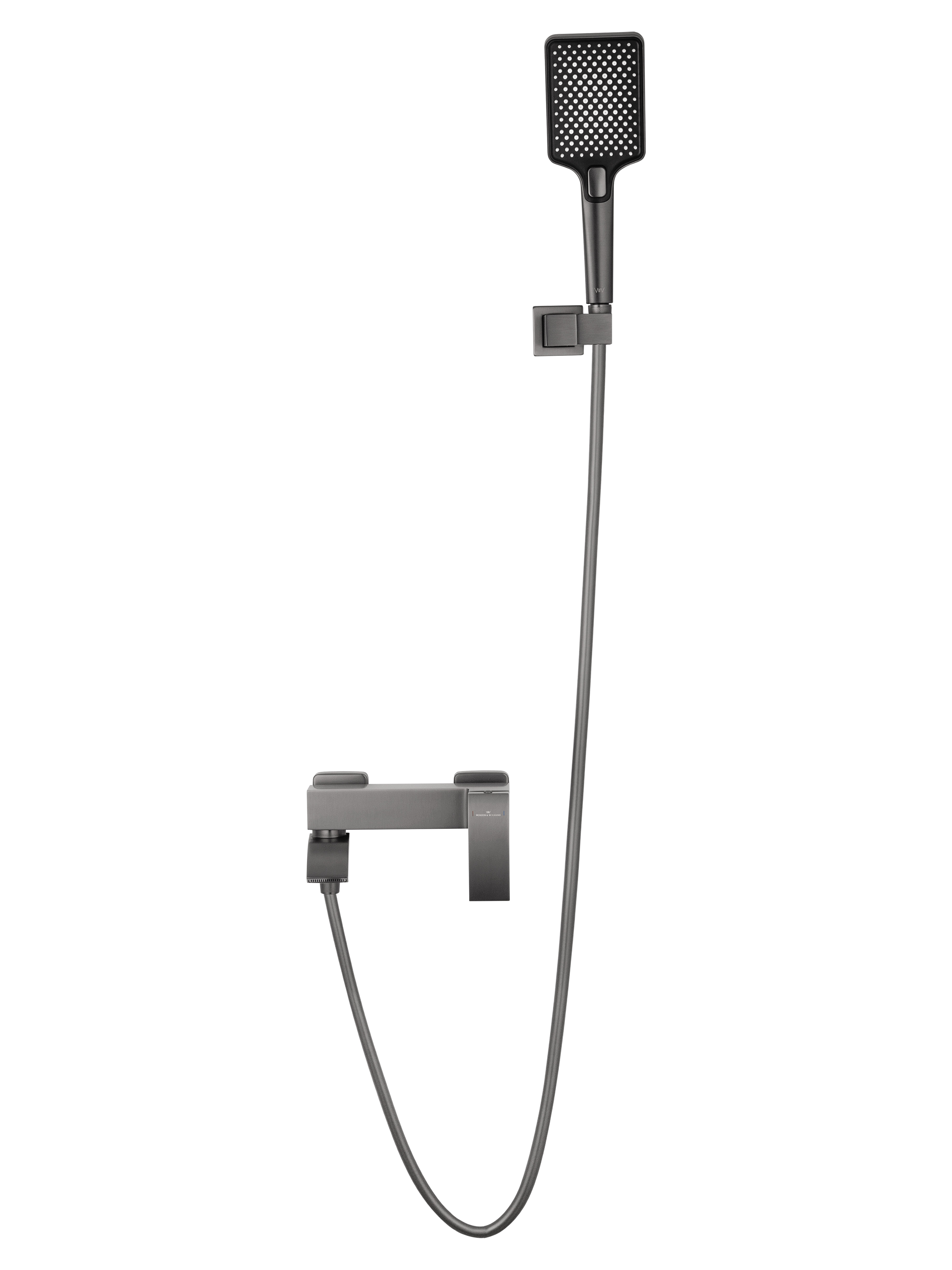Смеситель для ванны с душем WONZON & WOGHAND FIT, Темный графит (WW-88639009-BGM) - Gidratop.ru изображение