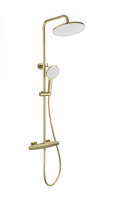 Душевая система с термостатом WONZON & WOGHAND NEO, Брашированное золото (WW-B3045-A- BG) - Gidratop.ru изображение