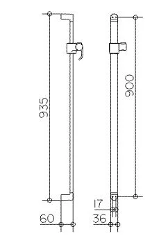Штанга душевая Keuco Elegance New 51685 010900 - Gidratop.ru изображение