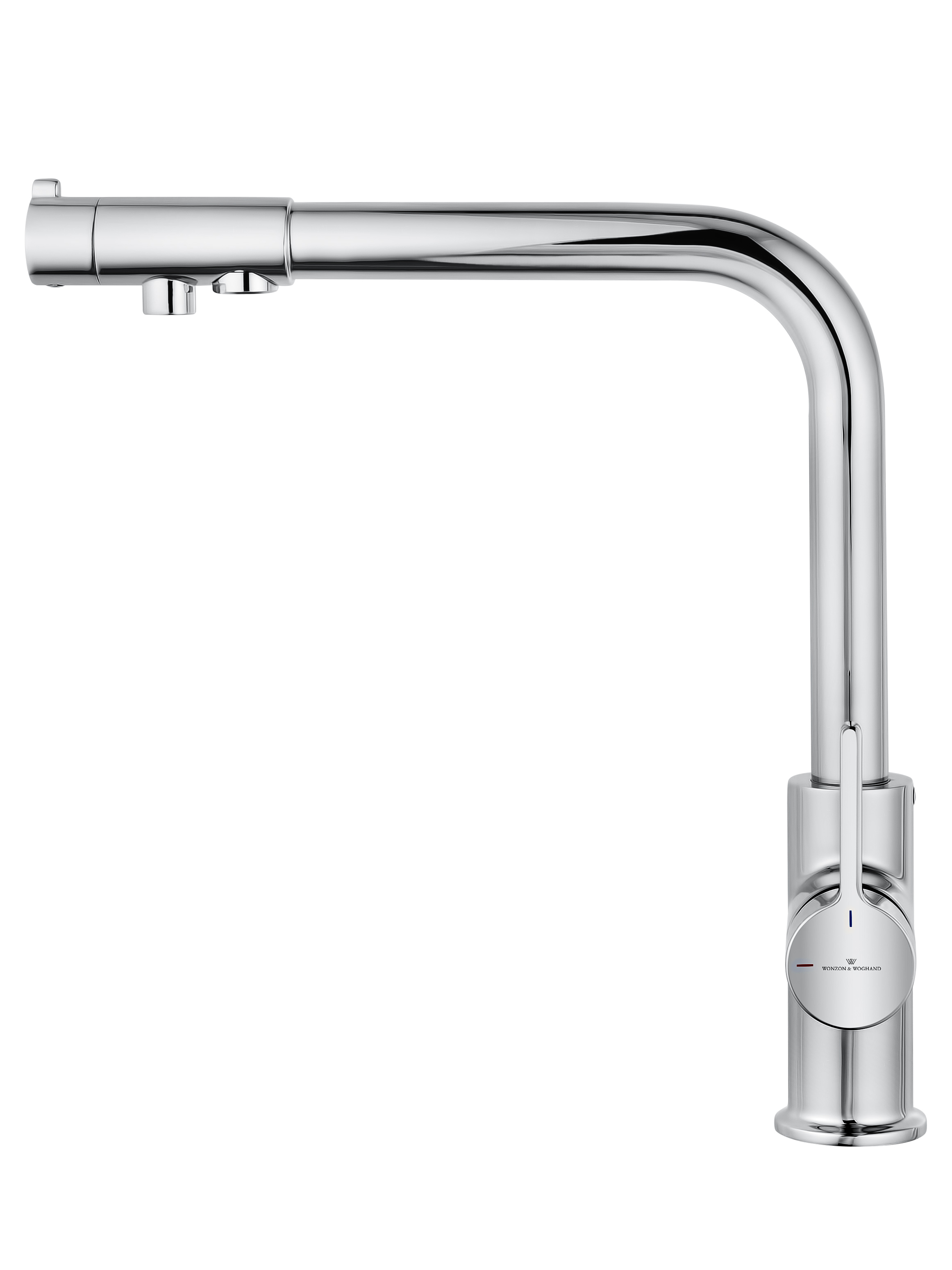 Смеситель для кухни c подключением фильтра WONZON & WOGHAND, Хром (WW-88458008-CR) - Gidratop.ru изображение