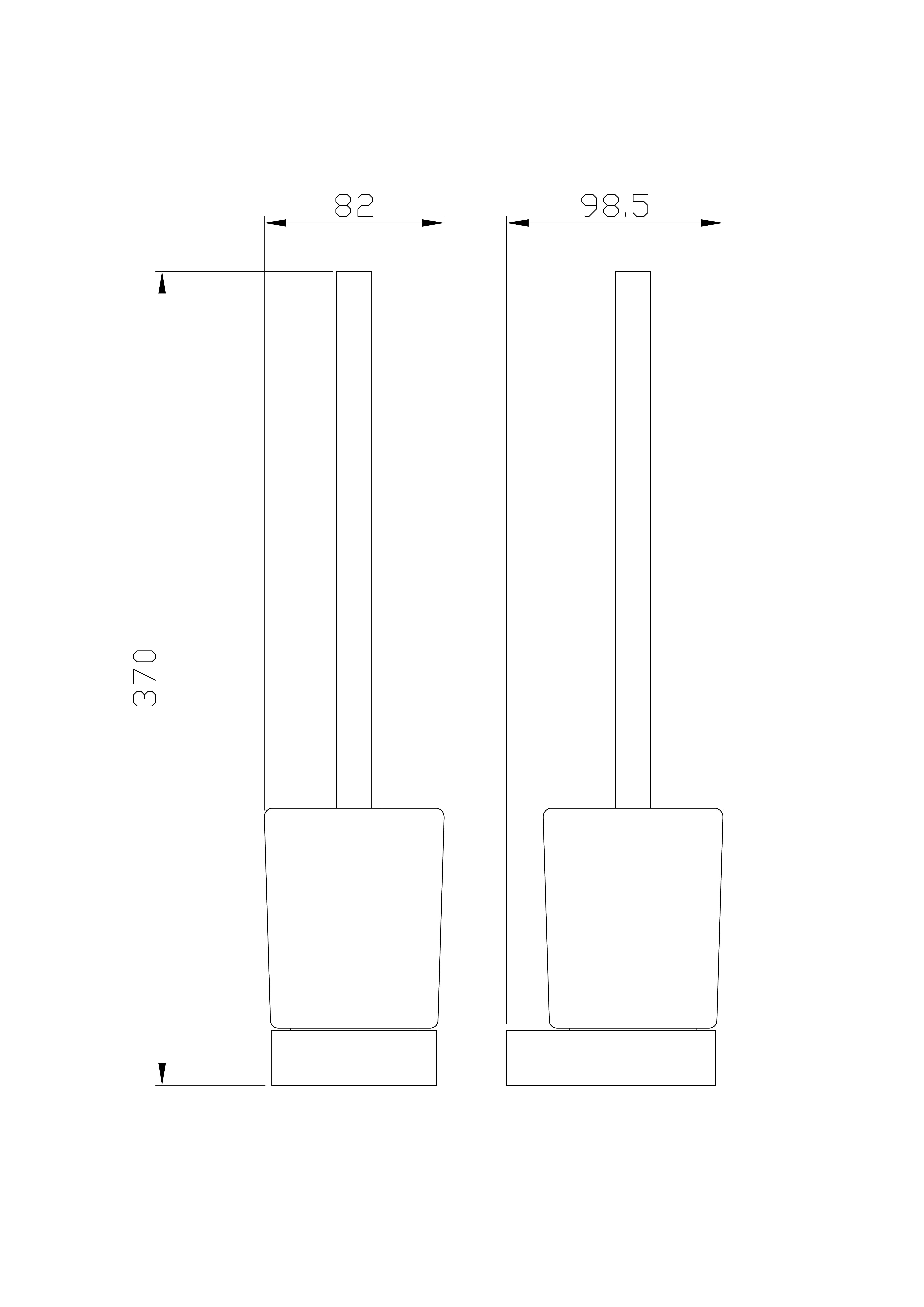 Туалетный ершик в комплекте WONZON & WOGHAND LOTTE, Темный графит (WW-8329-BGM) - Gidratop.ru изображение