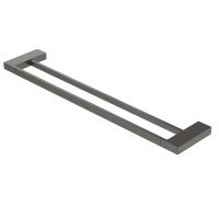 SLIDER-THD-60-GM Полотенцедержатель двойной 60 см, исполнение оружейная сталь - Gidratop.ru изображение