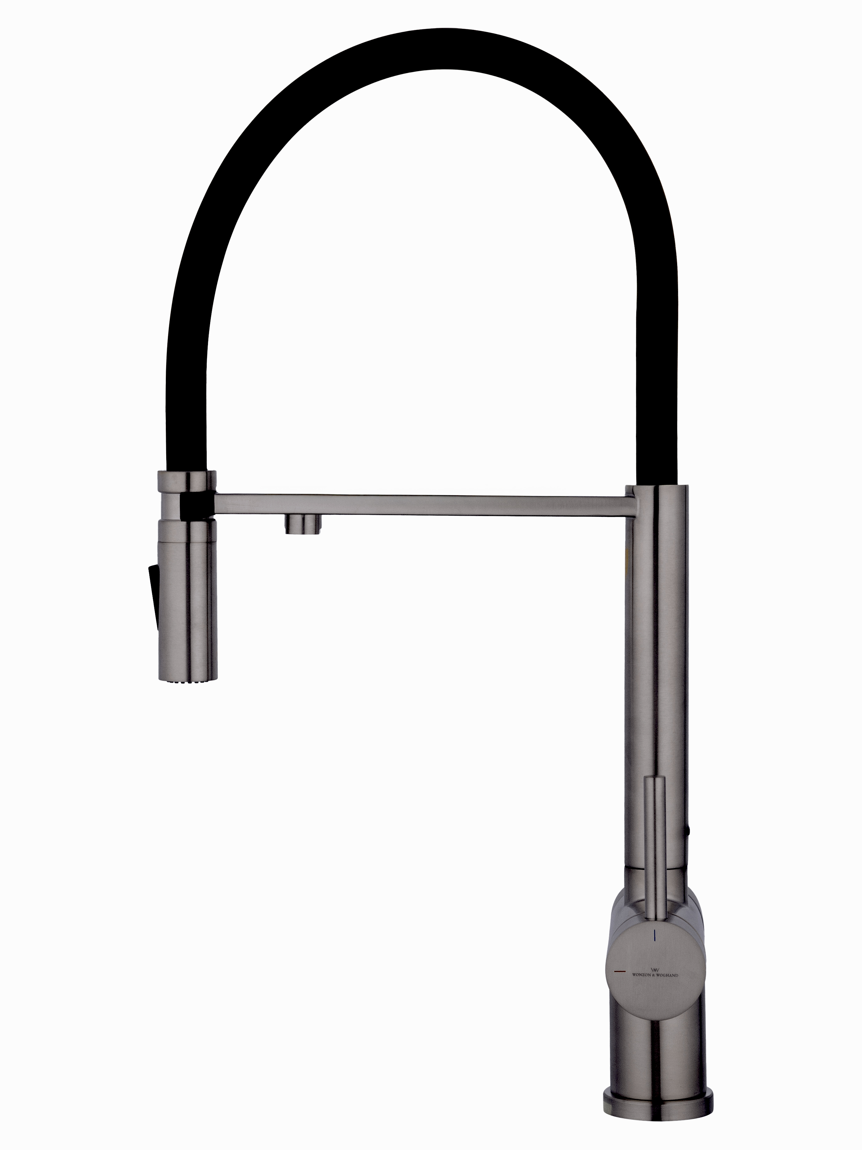 Смеситель для кухни с гибким изливом и подключением фильтра WONZON & WOGHAND, Темный графит (WW-88458009-BGM) - Gidratop.ru изображение