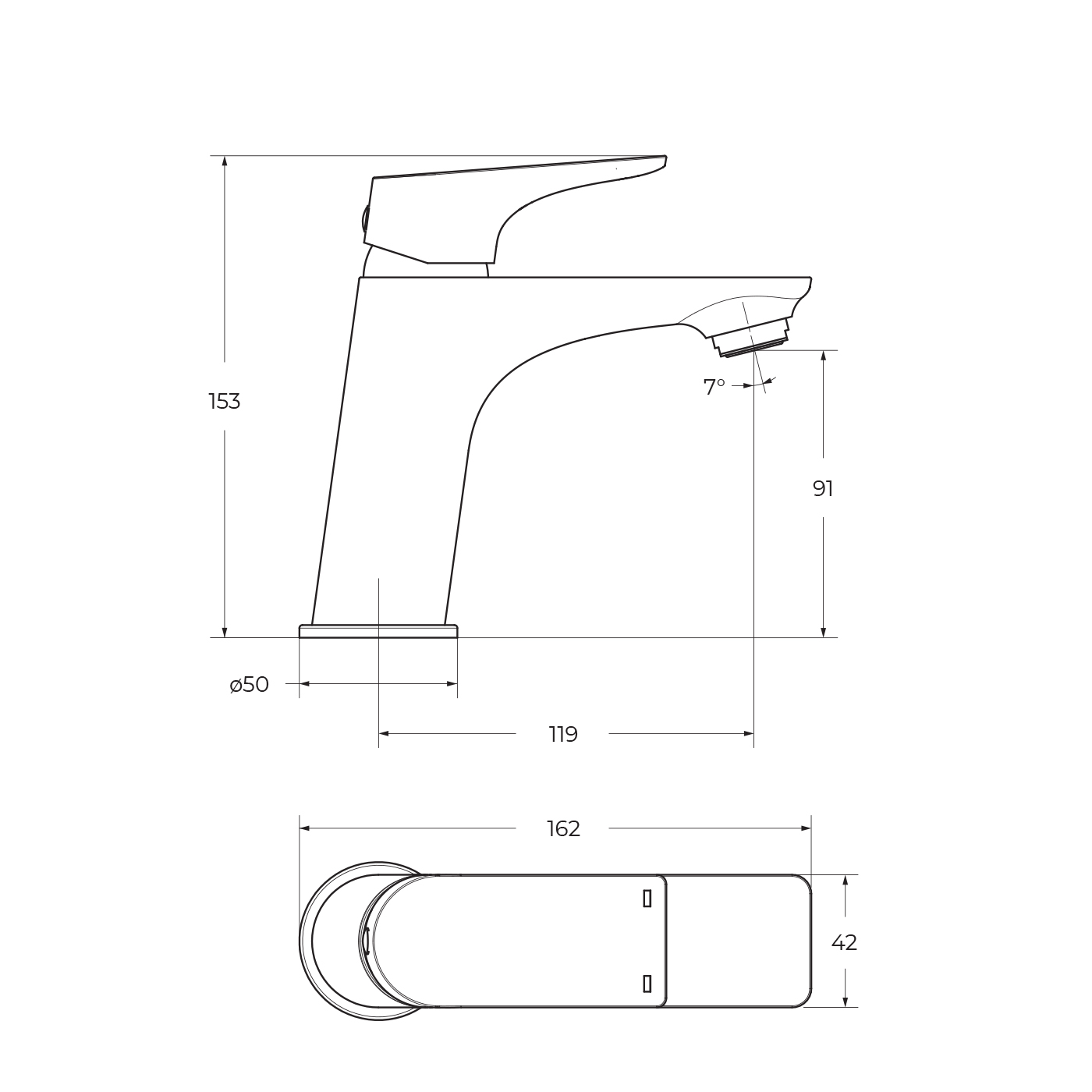 MARINO Смеситель для раковины без донного клапана, хром MARINO-LVM-CRM-W0 - Gidratop.ru изображение