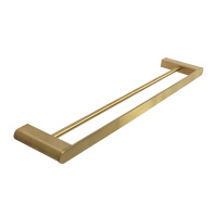 STYLUS-THD-60-BORO Полотенцедержатель двойной 60 см, исполнение брашированное золото - Gidratop.ru изображение