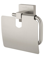 Держатель для туалетной бумаги с крышкой WONZON & WOGHAND POLO, Брашированный никель (WW-8926-BN) - Gidratop.ru изображение