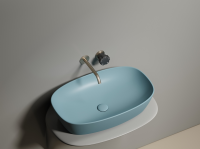 Умывальник чаша накладная овальная (цвет Зеленый Матовый) Element 600x380x138мм