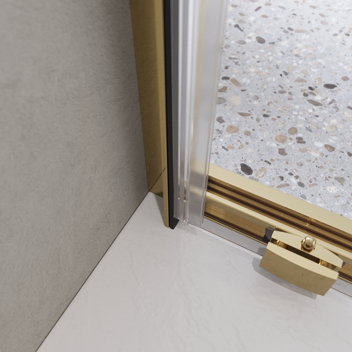 Душевая дверь BelBagno LUCE-BF-1-100-C-ORO - Gidratop.ru изображение