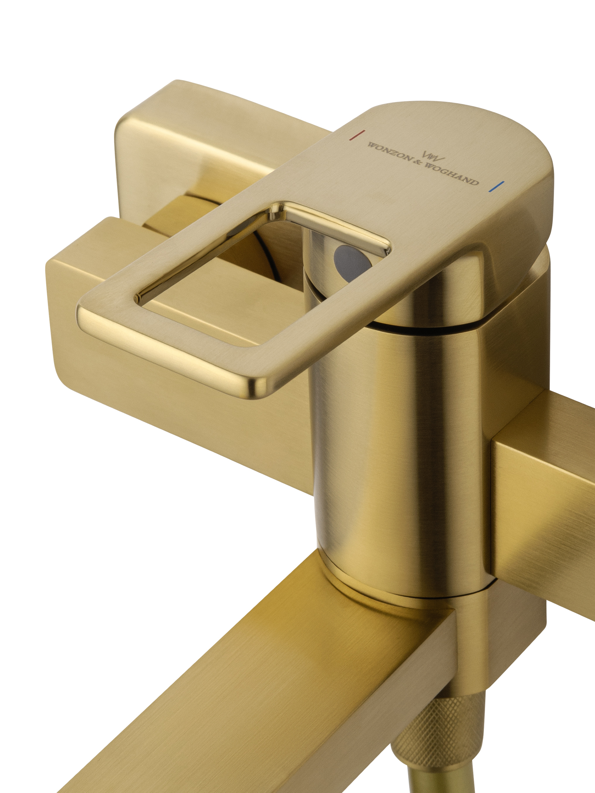 Смеситель для ванны с душем WONZON & WOGHAND FRAME, Брашированное золото (WW-88639010- BG) - Gidratop.ru изображение