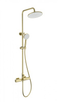 Душевая система с термостатом WONZON & WOGHAND Plate, Брашированное золото (WW-C3017-A- BG) - Gidratop.ru изображение