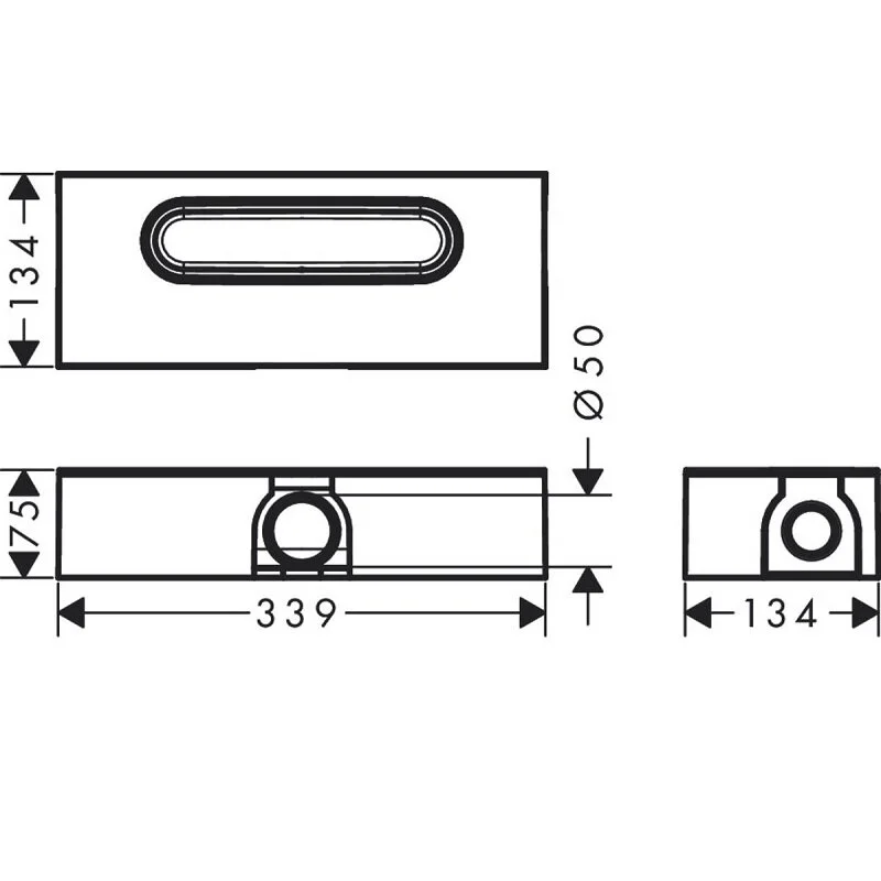 Дренажный канал Hansgrohe uBox universal, стандартная установка, 01001180 - Gidratop.ru изображение