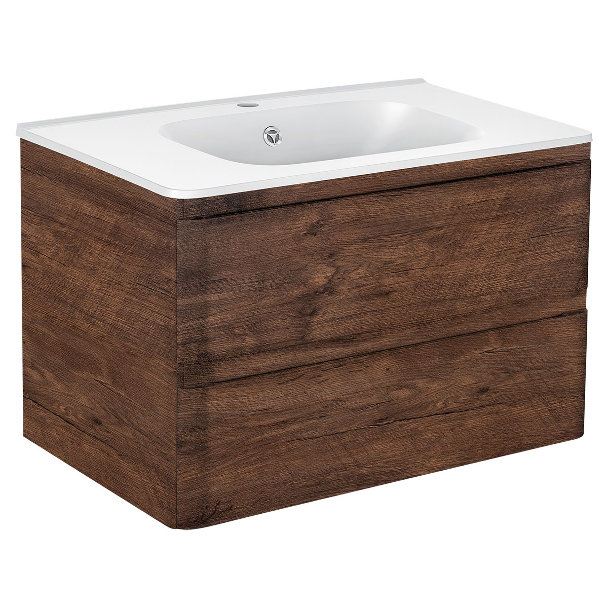 База под раковину Vico 800 подвесная, 2 выкатных ящика soft close, R.Wood - Gidratop.ru изображение
