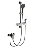 Смеситель для душа с гарнитуром WONZON & WOGHAND, Темный графит (WW-A31003-BGG) - Gidratop.ru изображение