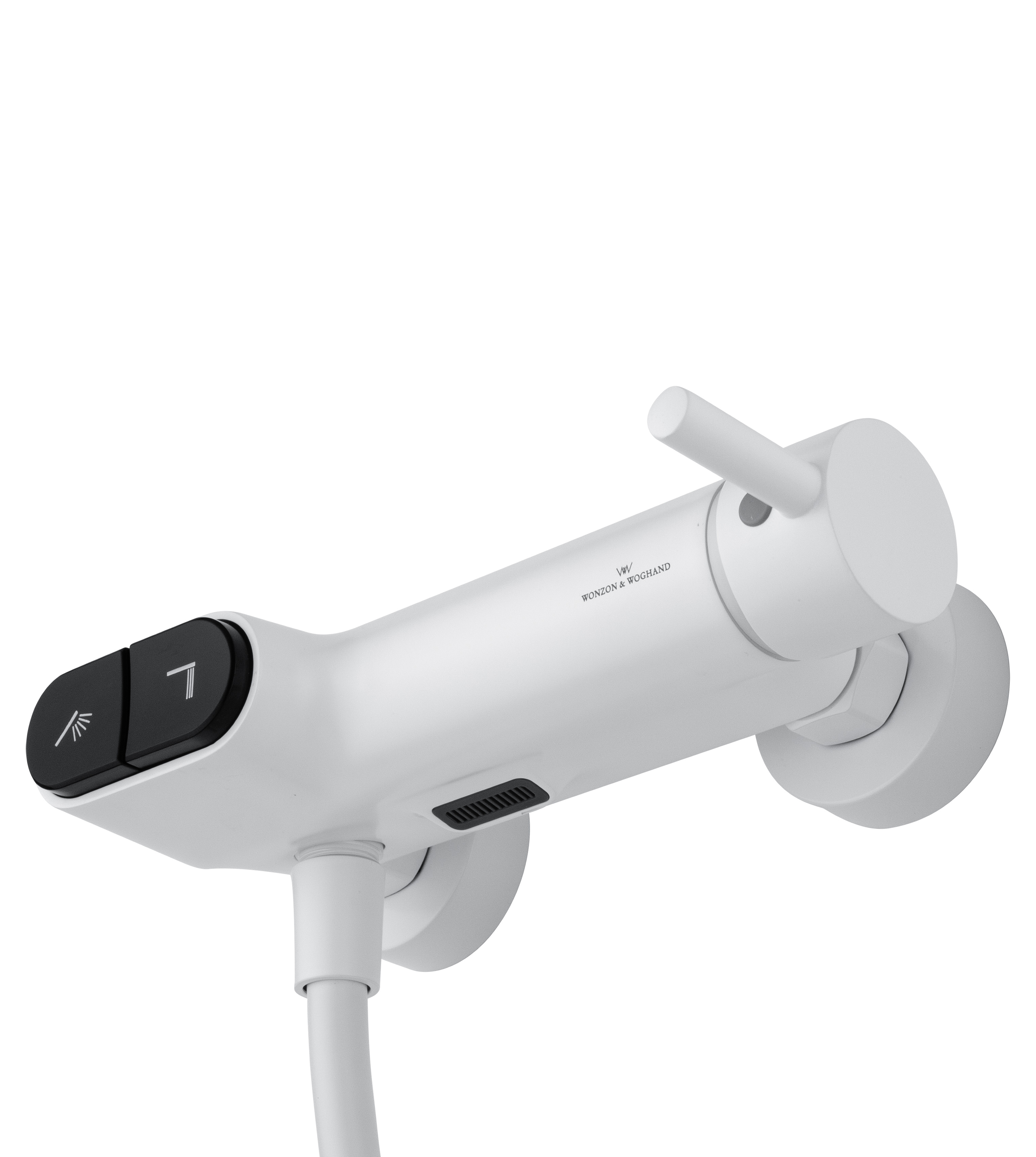 Смеситель для душа с встроенным изливом WONZON & WOGHAND MUSE Corno, Белый матовый (WW-A30902-MW) - Gidratop.ru изображение