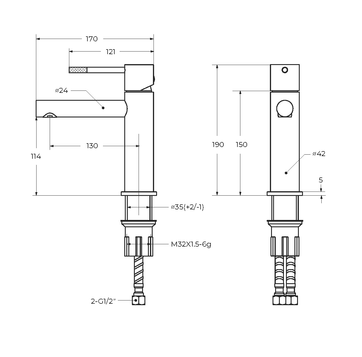 RELAX-LS2-IN Смеситель для раковины однорычажный с донным клапаном, сатин - Gidratop.ru изображение