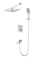 Душевая система с термостатом встраиваемая WONZON & WOGHAND, Брашированный никель (WW-88929003-BN) - Gidratop.ru изображение