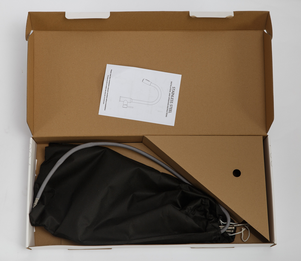 Смеситель для кухни с выдвижным изливом, двухрежимный, нержавеющая сталь, исполнение сатин BB-LAM31B-IN - Gidratop.ru изображение