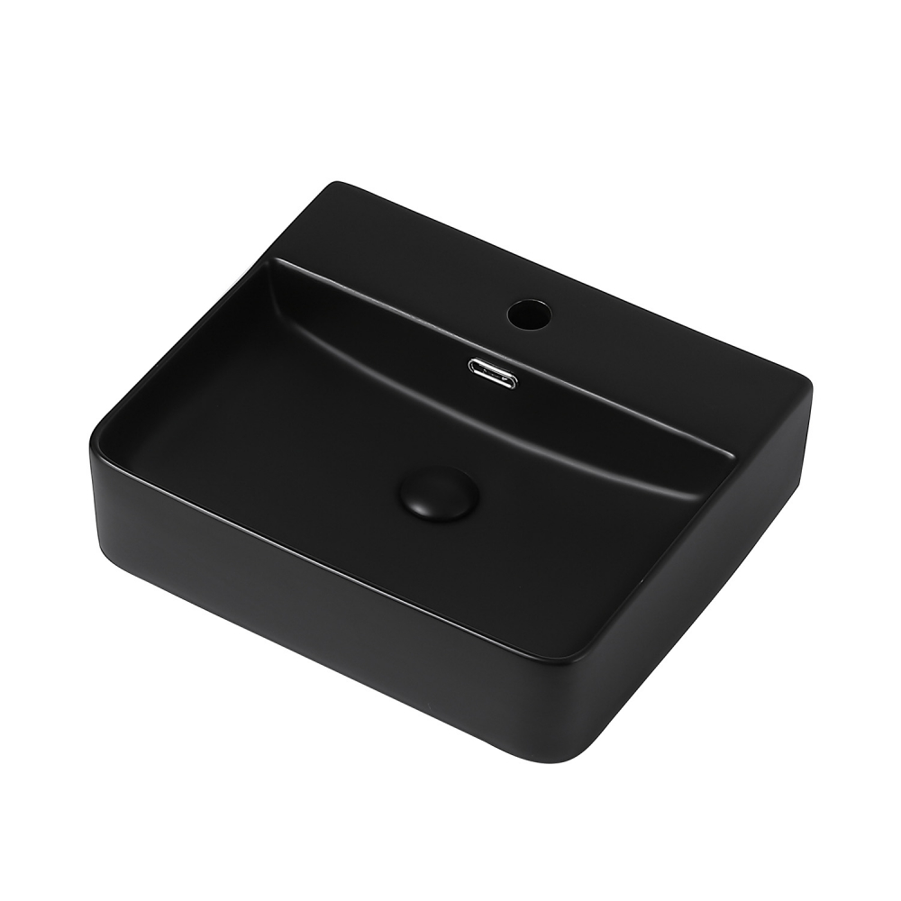 Раковина накладная ABBER Rechteck AC2203MB черная матовая - Gidratop.ru изображение