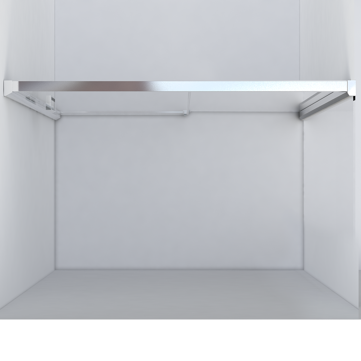 Душевая дверь Lugano VDS-1L140CL-1, 1400, хром, стекло прозрачное - Gidratop.ru изображение