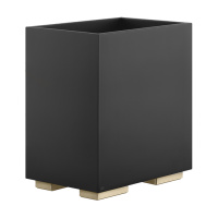 GESSI  INVERSO ACCESSORIES корзина для мусора черная, цвет: Brass Brushed PVD - Gidratop.ru изображение