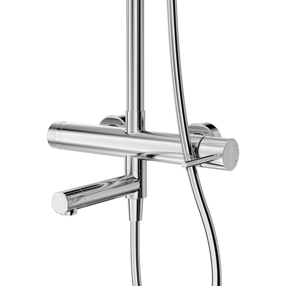 RELAX-CVD-01 Душевая стойка со смесителем и изливом, хром - Gidratop.ru изображение