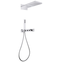 Душевая система ABBER Rund AF8752 скрытого монтажа без излива, термостат, хром - Gidratop.ru изображение