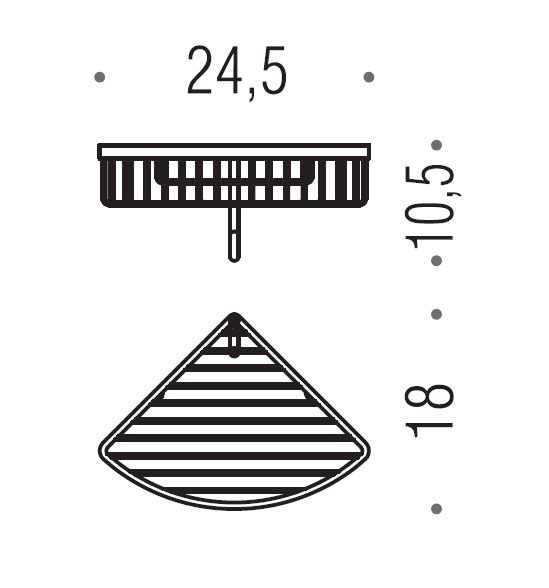Colombo Angolari Угловая полочка, цвет: хром - Gidratop.ru изображение