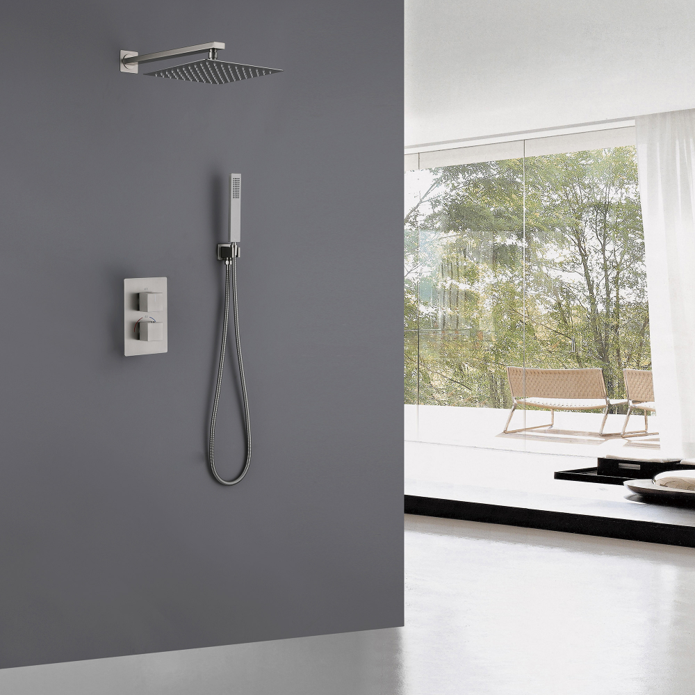 Душевая система ABBER Daheim AF8251SP скрытого монтажа без излива, термостат, сатин - Gidratop.ru изображение