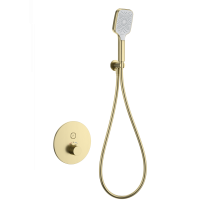 Смеситель для душа с термостатом встраиваемый WONZON & WOGHAND, Брашированное золото (WW-D1017-A-BG) - Gidratop.ru изображение