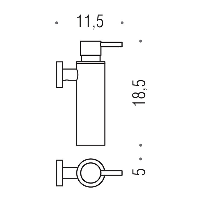 Colombo Plus дозатор для жидкого мыла подвесной, цвет: цвет: чёрный матовый - Gidratop.ru изображение
