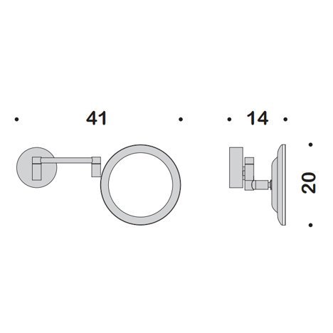 Colombo Complementi Зеркало косметическое, увеличение х3, цвет: хром - Gidratop.ru изображение