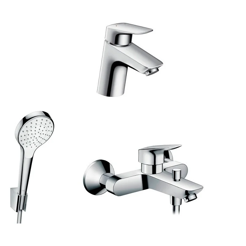 Душевой комплект Hansgrohe, хром, 71400000/71070000/26410400 - Gidratop.ru изображение