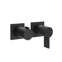 GESSI  INVERSO DIAMANTATO внешняя часть настенного смесителя для душа на 2 выхода, цвет: Matte Black - Gidratop.ru изображение
