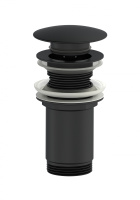 Донный клапан для раковины 1 1/4 WONZON & WOGHAND, Черный матовый (WW-88SS09-MB)