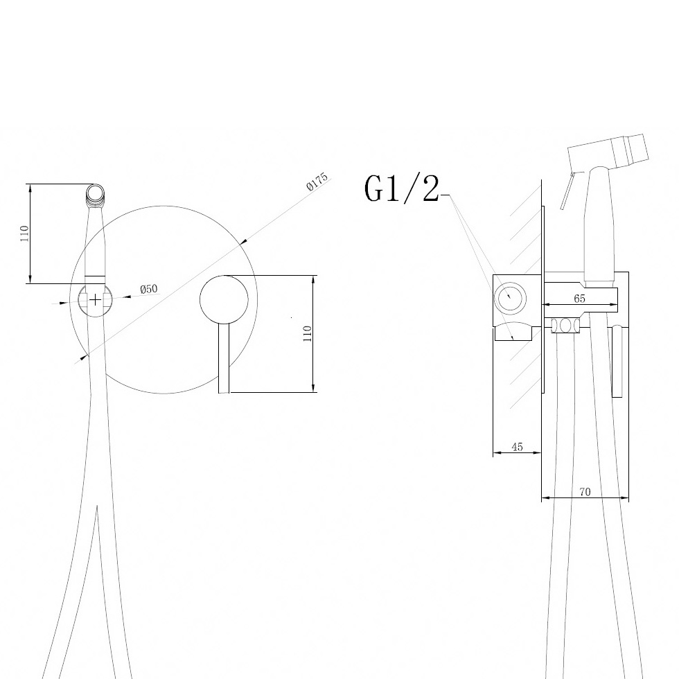 Смеситель ABBER Emotion AF8826NG с гигиеническим душем, никель - Gidratop.ru изображение