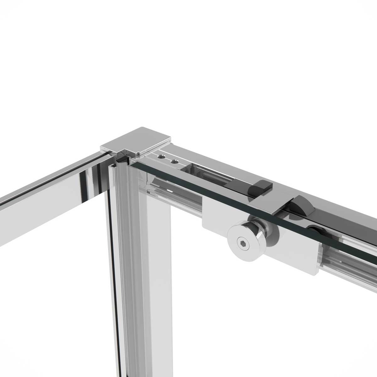 Душевой уголок Slim Soft VSR-1SS9010CL, 1000*900, хром, стекло прозрачное - Gidratop.ru изображение