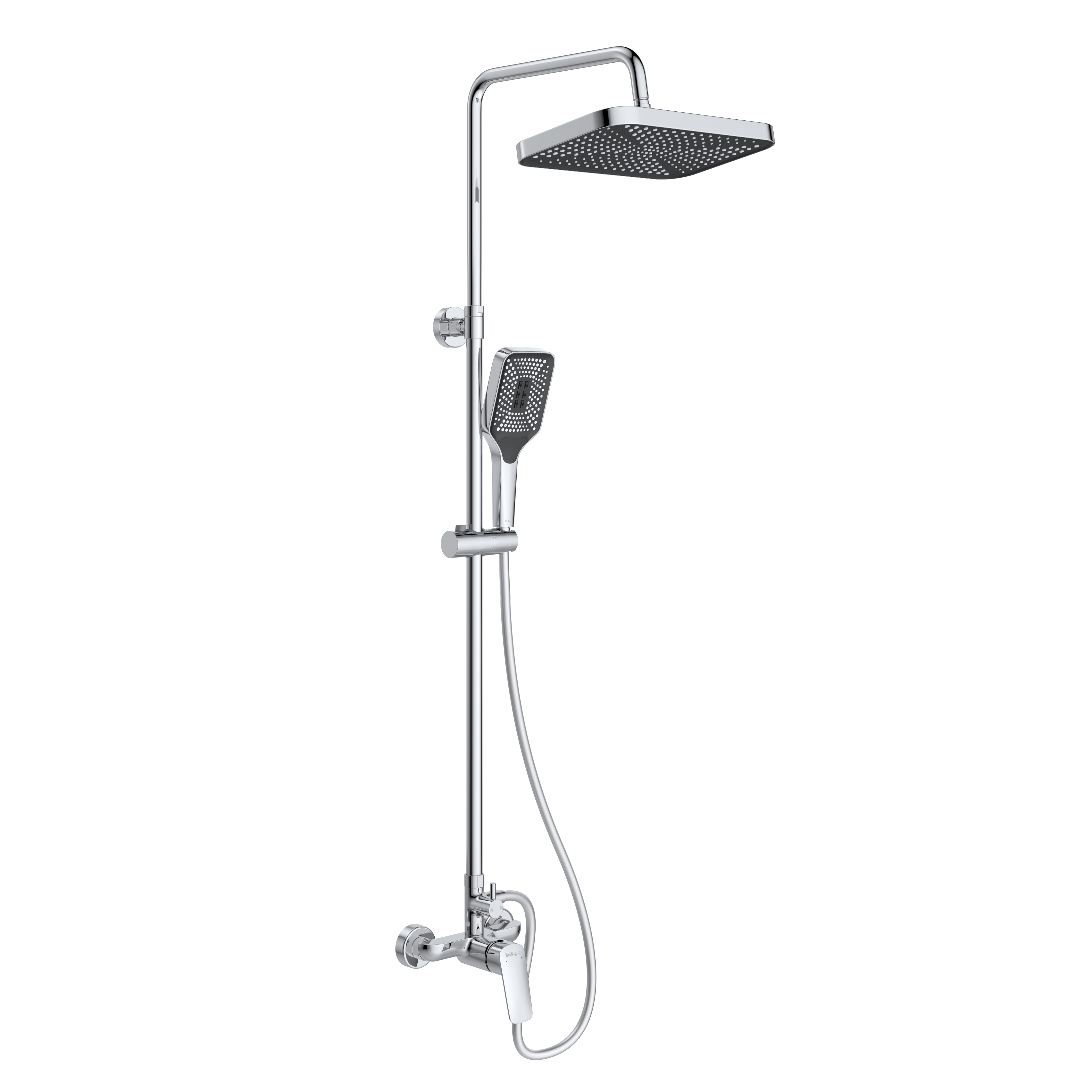 DUE Душевая стойка со смесителем, хром DUE-DOCM-CRM - Gidratop.ru изображение