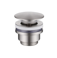 Донный клапан ABBER AF0011SP без перелива, клик-клак, сатин - Gidratop.ru изображение