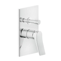 GESSI Rilievo встраиваемый смеситель для душа на 2 источника  с автоматическим переключателем (внешние части), цвет: хром - Gidratop.ru изображение