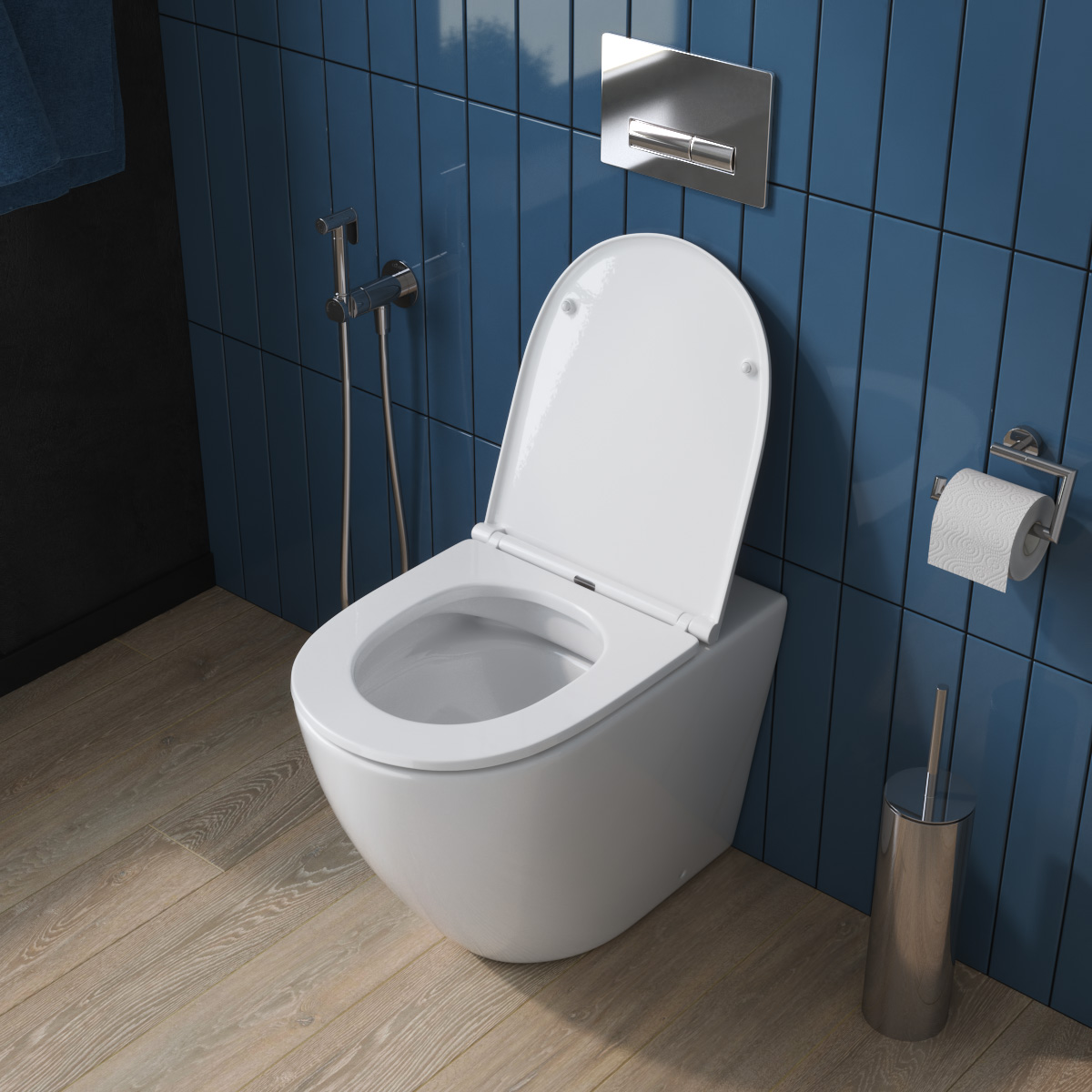 Унитаз приставной безободковый BelBagno SFERA-R BB2141CBR/BB870SC - Gidratop.ru изображение