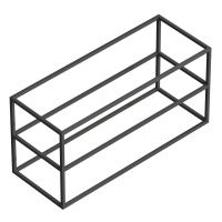 CADRO металлический двухъярусный сварной каркас под раковину, подвесной, 1200х460х580, CADRO-120/46/58-2C-SO-MET-ST - Gidratop.ru изображение