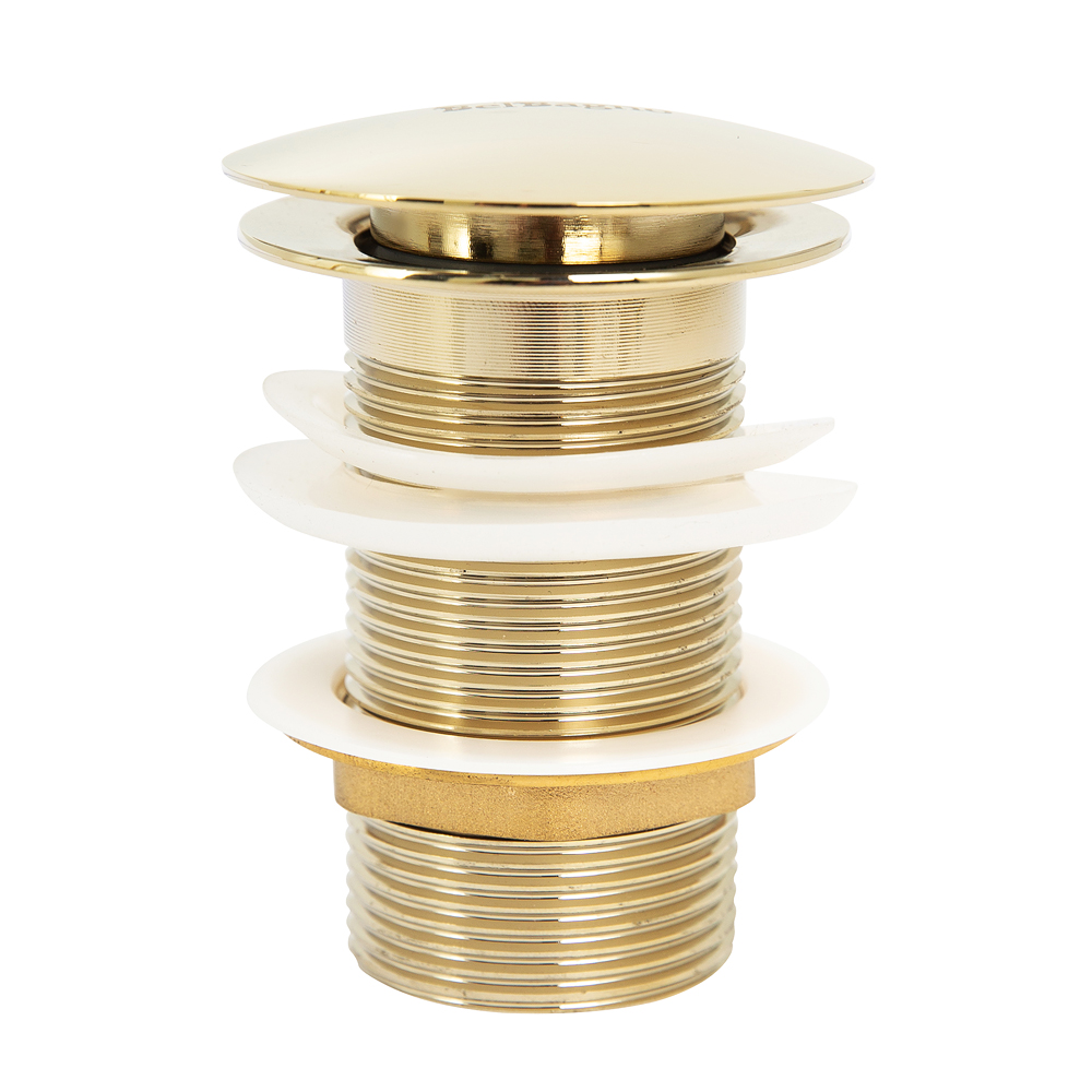 BB-SC-ORO Донный клапан с системой "Клик-клак" без перелива, золото - Gidratop.ru изображение