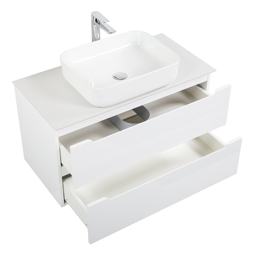 Столешница из керамогранита 916x468 KEP-90-BO Bianco Opaco - Gidratop.ru изображение