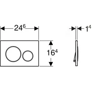 Клавиша смыва Geberit Sigma 115.652.JM.1 Type 21, сланец Mustang, латунь - Gidratop.ru изображение