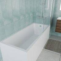 Ванна акриловая Vincea VBT-2G170-FR с каркасом 1700*700*470, пристенная, цвет белый - Gidratop.ru изображение