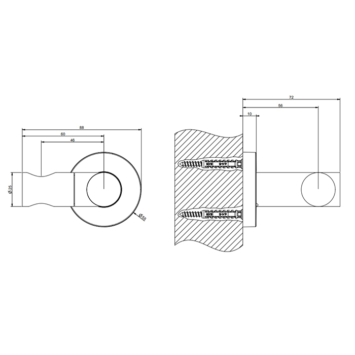 Gessi Emporio shower держатель для душевой лейки поворотный, цвет: Black XL - Gidratop.ru изображение