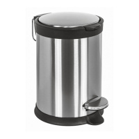 Colombo Complementi Ведро для мусора, 3л., с крышкой и педалью, цвет: сталь/чёрный - Gidratop.ru изображение