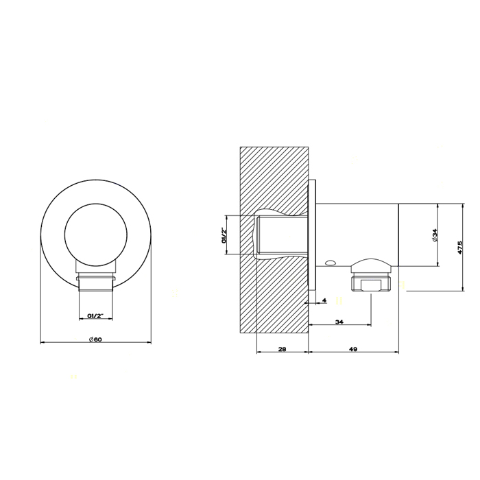GESSI 316 вывод воды на 1/2, цвет: steel brushed - Gidratop.ru изображение