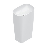 Catalano Green Раковина 55*38 отдельностоящая, с 1 отв,под смеситель, слив в стену, цвет белый глянцевый