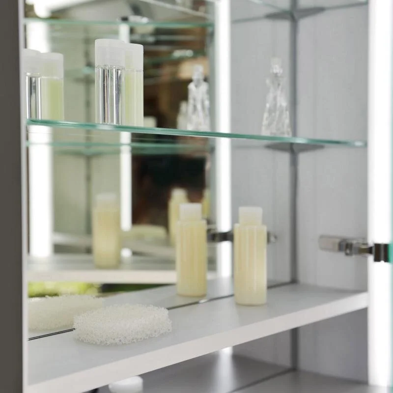 Зеркальный шкаф Keuco Royal Lumos 14305171304, 120 см, с подсветкой, с подогревом, анодированный серебристый алюминий/зеркало - Gidratop.ru изображение